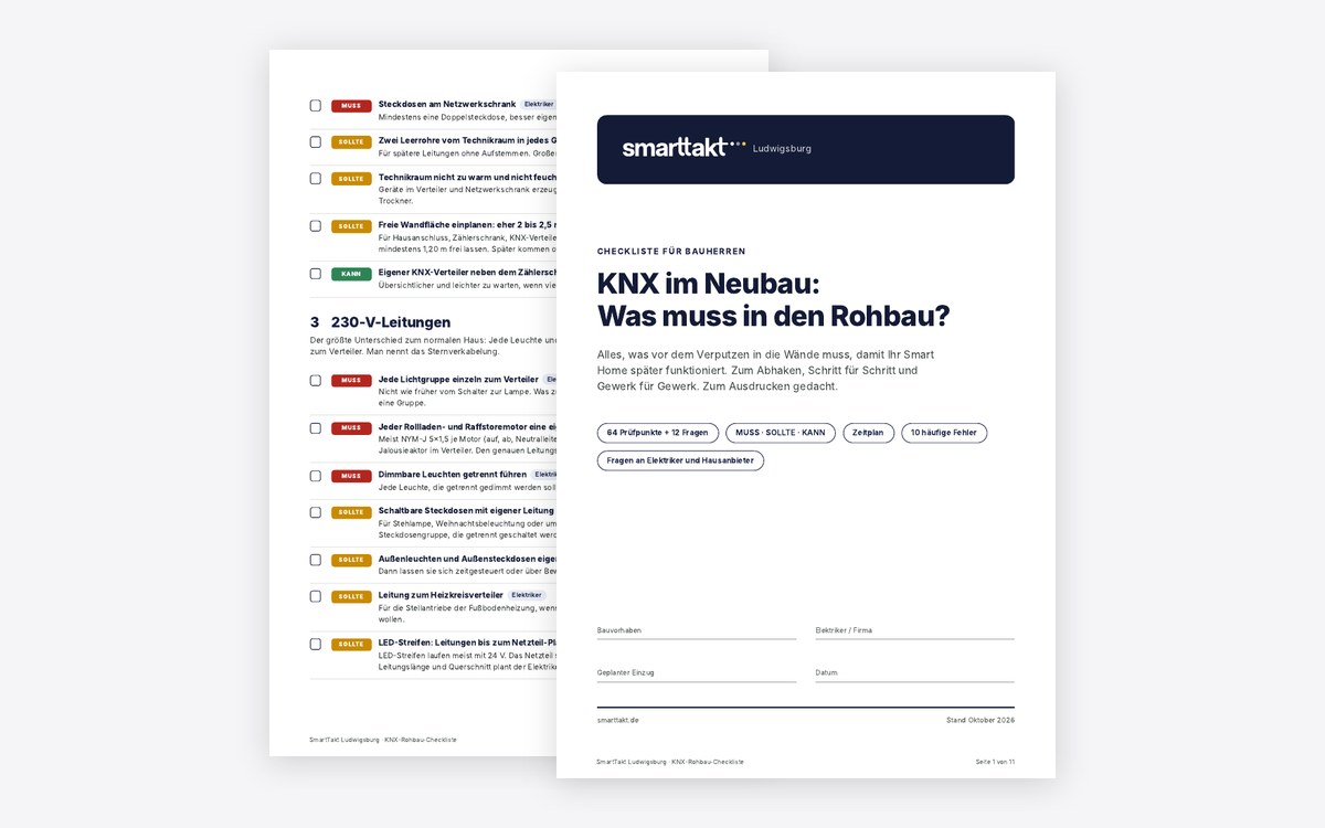 Vorschau: KNX-Rohbau-Checkliste